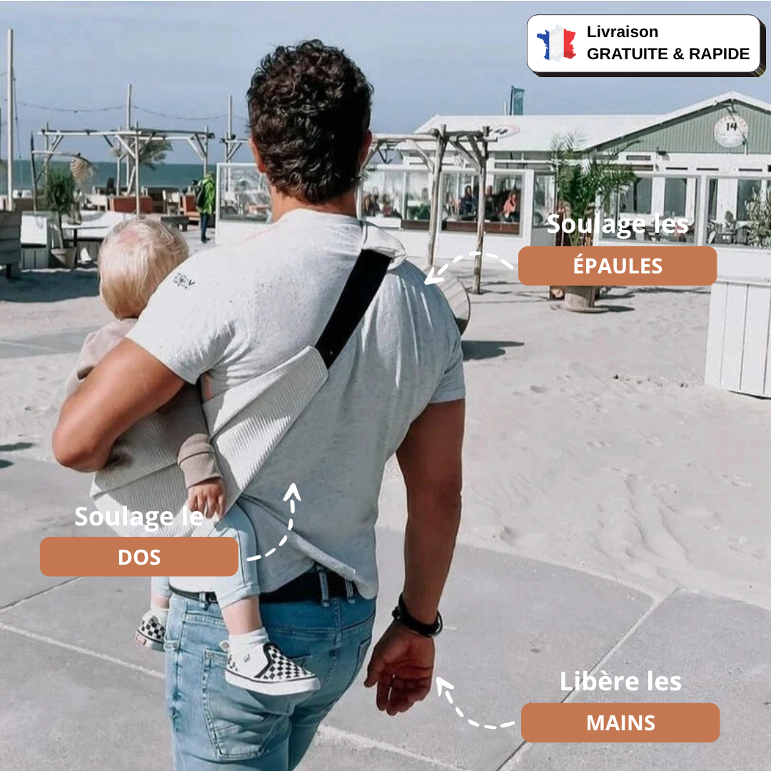 Porte-bébé en Velours Côtelé Blanc