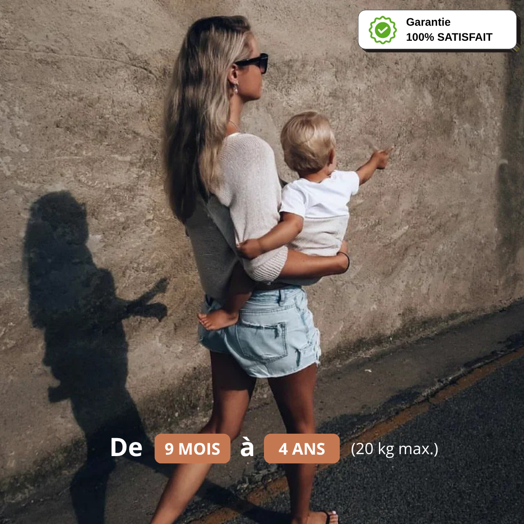 Porte-bébé en Velours Côtelé Blanc