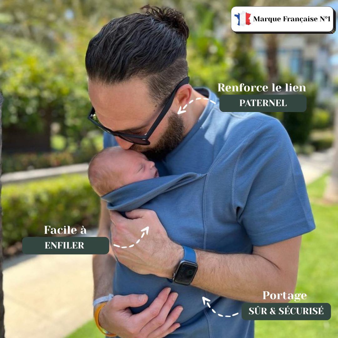 T-Shirt de Portage Dad| Bleu