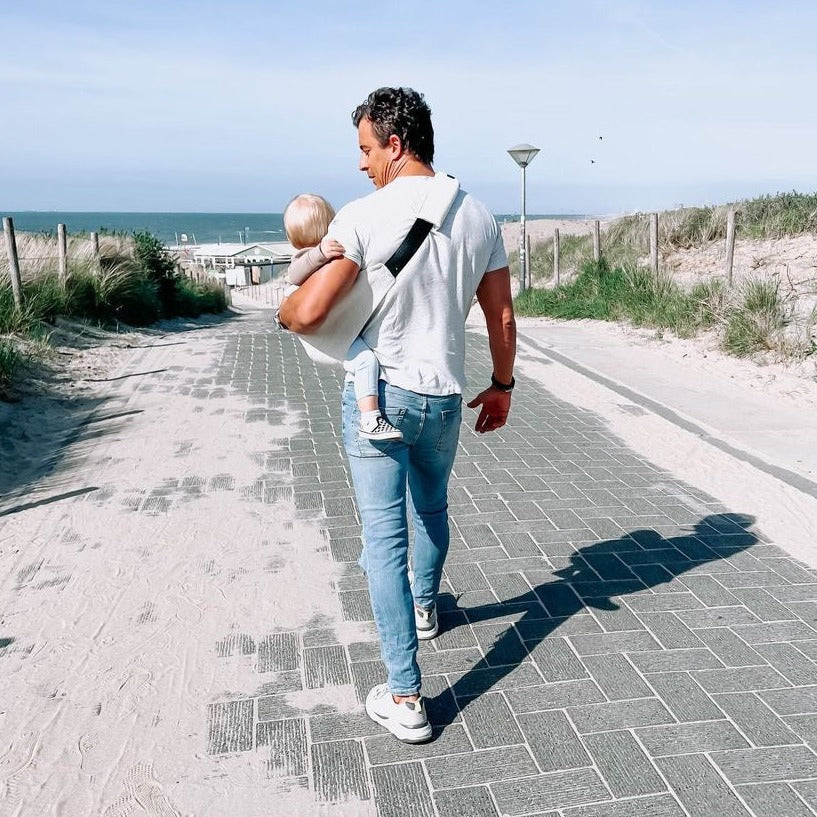 Porte-bébé en Velours Côtelé Blanc
