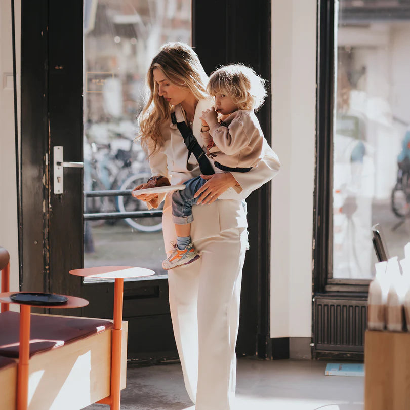 Porte-bébé en Velours Côtelé Blanc